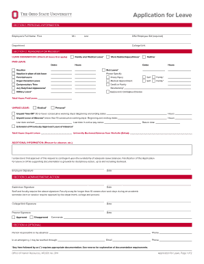 OSU Application for Leave