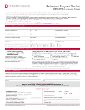 Retirement Program Election Form