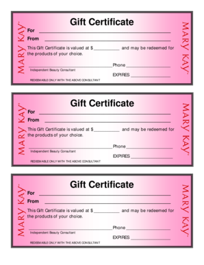 Gift Certificate Template