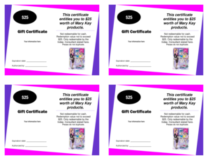 Mary Kay $25 Gift Certificate