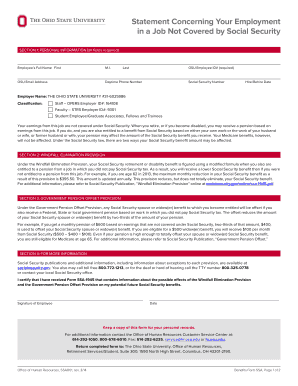 Fillable Online hr osu Social Security Form SSA-1945 - Human Resources ...
