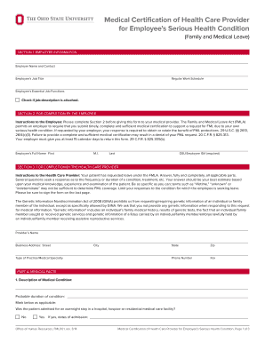 Medical Certification of Health Care Provider