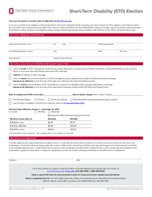 Short-Term Disability Election Form