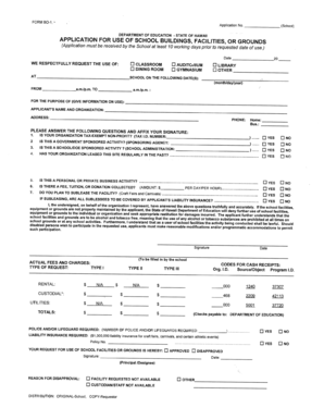 Hawaii School Facility Use Application