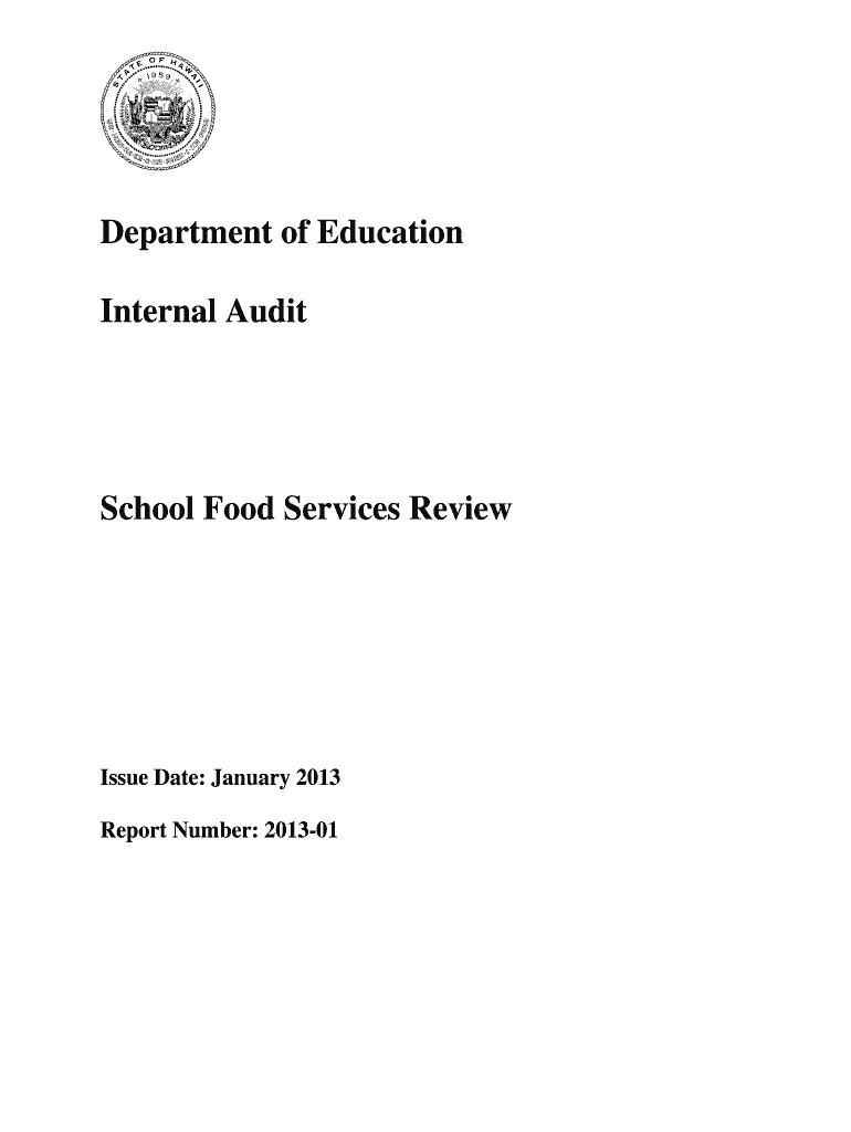 Fillable Online School Food Services Review Fax Email Print pdfFiller