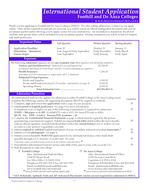 International Student Application