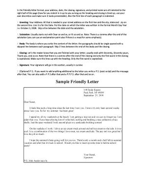 Friendly letter format - bclpsbborgb