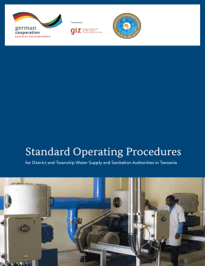 Standard Operating Procedures - GIZ Tanzania Water - swsd or