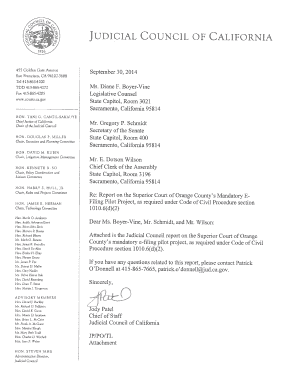 Fillable Online Report on the Superior Court of Orange Countys Fax ...