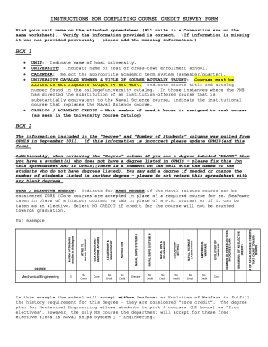 INSTRUCTIONS FOR COMPLETEING COURSE CREDIT SURVEY FORM Rev 0404 - auburn