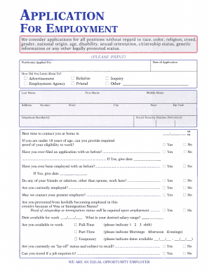 Employment Application - Conestoga Country Club