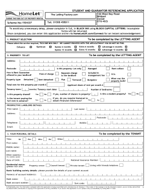 Student Application Form (PDF Doc, 417KB) - The Letting Factory