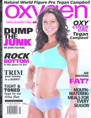 Magazine front cover template - ISSUE 61 OXY - Oxygen Magazine Australia