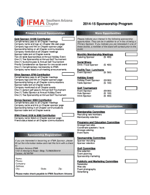 Primary Sponsorship Benefits Formdocx - ifmasouthernaz