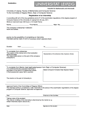 Employee final settlement format - University of Leipzig, Faculty of Mathematics and ... - Studienb ro