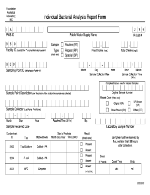 Business requirement document sample pdf - Individual Bacterial Analysis Report Form INC