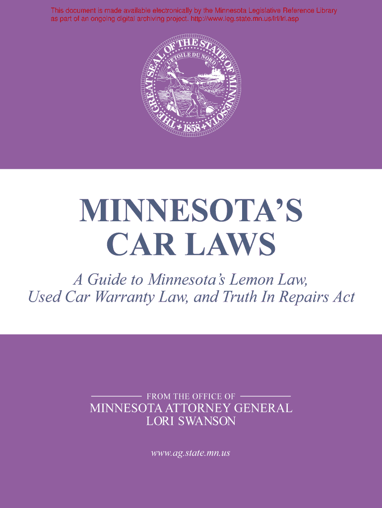 Fillable Online Used Car Warranty Law, and Truth In Repairs Act Fax