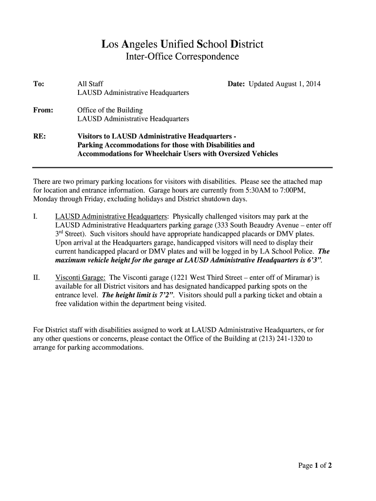 Fillable Online LAUSD Administrative Headquarters Fax Email Print