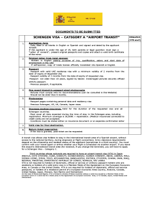 Employment letter for visa - SCHENGEN bVISAb CATEGORY A AIRPORT TRANSIT - VFS Global