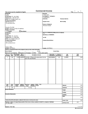 COMMERCIAL INVOICE Commercial Invoice - bFedExb