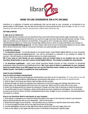 Fillable Online yourlibrary edinburgh gov Printable Instructions - How ...