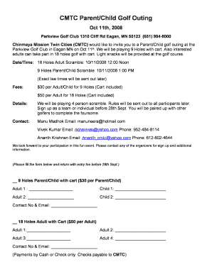 CMTC ParentChild Golf Outing - Chinmaya Mission Twin Cities - chinmaya-twincities