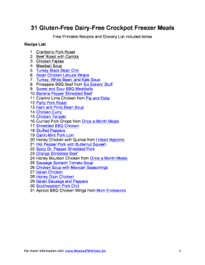 31 Gluten-Free Dairy-Free Crockpot Freezer Meals