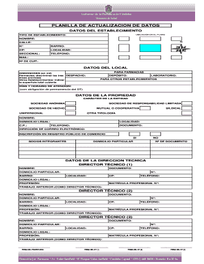 Completable En línea Planilla de Actualizaci n de Datos - Portal e-Tr ...