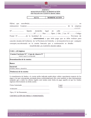 Solicitud para Acreditaci n de Pagos en Cuenta ... - Portal e-Tr mites