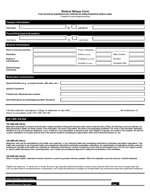 Medical Release Form - AC Elite Soccer Academy