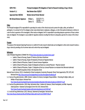 Policy Purpose References SOP PM-1 Principal bInvestigatorb PI bb - ccrod cancer