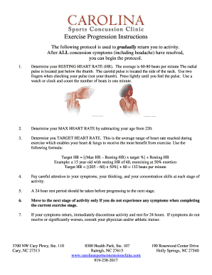 Exercise Progression Instructions