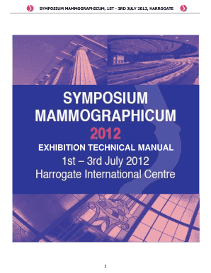 EXHIBITION TECHNICAL MANUAL - Symposium Mammographicum - conferencesympmamm org