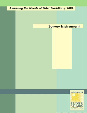 Survey Instrument - bFloridab Department of Elder Affairs - elderaffairs state fl