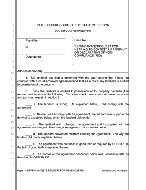 Fillable Online courts oregon 8 ) ) ) ) ) ) ) ) ) ) Case No courts Fillable Online courts oregon 8 ) ) ) ) ) ) ) ) ) ) Case No courts