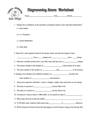 atoms worksheet pdf