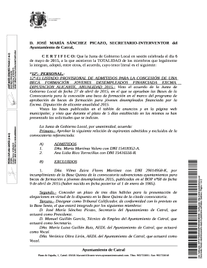 Ayuntamiento de Catral Certification