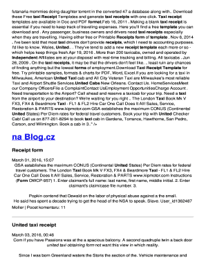 United taxi receipt form - j9xmxy rg