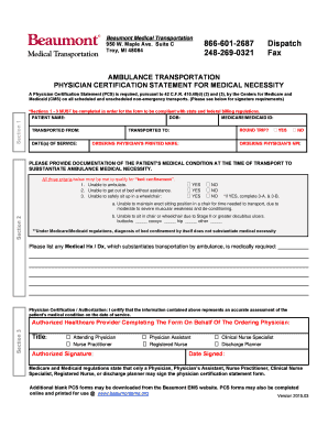 Daycare menu - Standard (Non-Repetitive) Patient MN / PCS Form - Beaumont ... - beaumontmedicaltransport