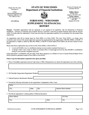 BFormb 1952 - Wisconsin Supplement to Financial Report - wdfi