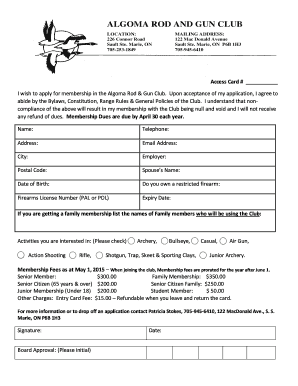 Sick letter for school - ARGC Application Form - Algoma Rod and Gun Club - argc