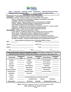 Volunteer Return Form - blchabitatbborgb