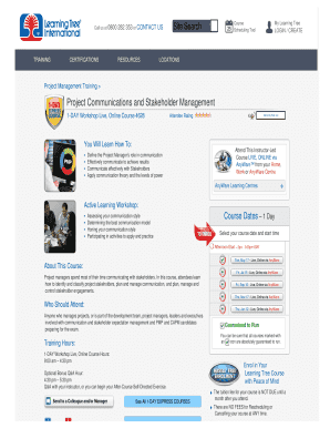 Project management form - Project Communications and Stakeholder Management - learningtree co