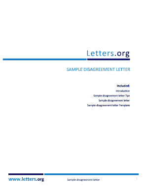 Community service letter template - letter of disagreement