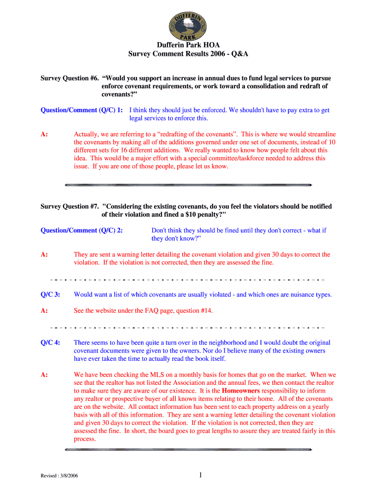 Fillable Online Dufferin Park HOA Fax Email Print pdfFiller