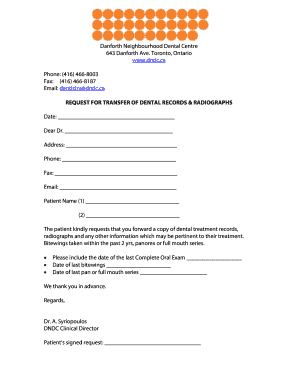editable dental xray release form fill print download online forms