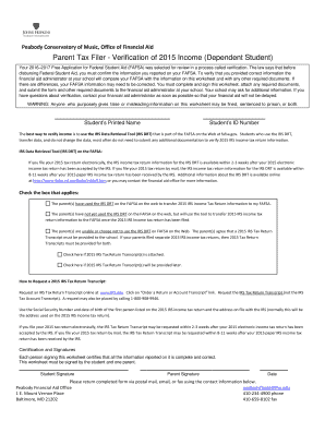 BIncome Taxb Filer Parent Form - peabody jhu