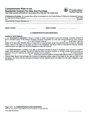 HOMEOWNER'S/FLOOD INSURANCE