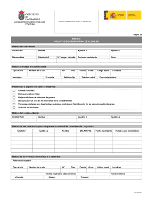 Cantabria Rental Qualification Application