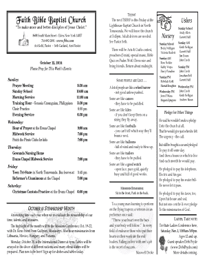 Borrowing base certificates - Faith Bible Baptist Church The next TSIBYF is this Friday